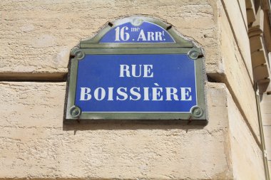 Paris 'te sokak tabelası