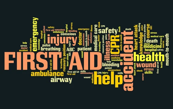 First aid - word cloud — Stock Photo, Image