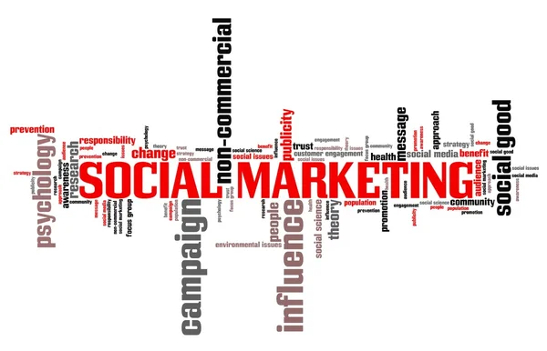 Marketing sociale - nube di parola — Foto Stock