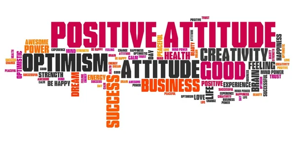 Positive attitude - word cloud — Stock Photo, Image