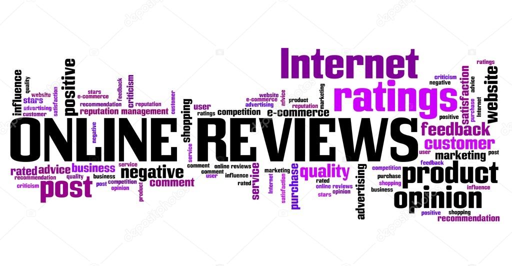 Online reviews - word cloud