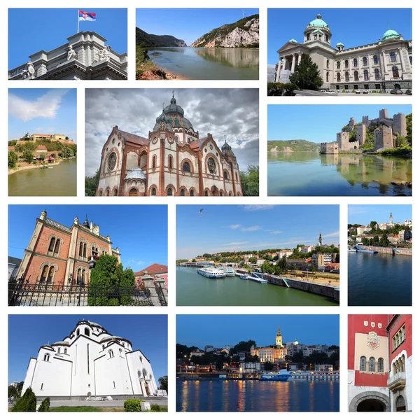 Serbia collage - travel photo set — Stock Photo, Image