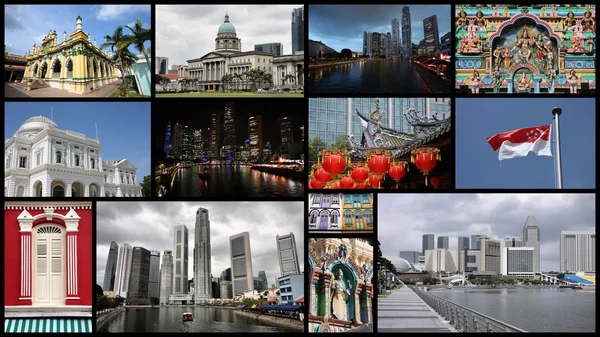 Singapore travel collage Royalty Free Stock Images