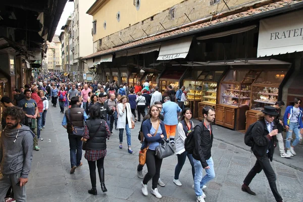Tourist crowd in Florence — Stok fotoğraf