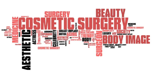 Cirugía estética - concepto de palabra —  Fotos de Stock