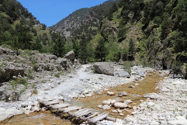 Samaria Gorge caminhada — Fotografia de Stock