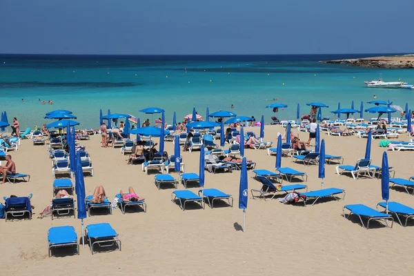 Cyprus tourists beach — Stock Photo, Image