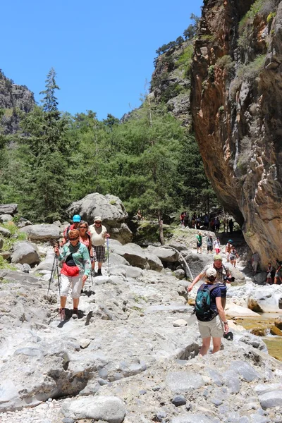 Samaria Gorge hike — Stock Photo, Image