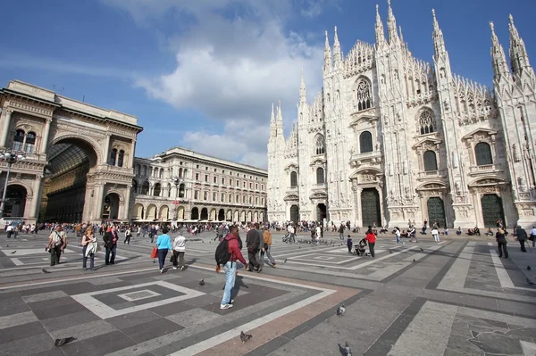 Náměstí Duomo, milan — Stock fotografie