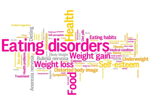 Eating disorders - word cloud — Stock Photo, Image