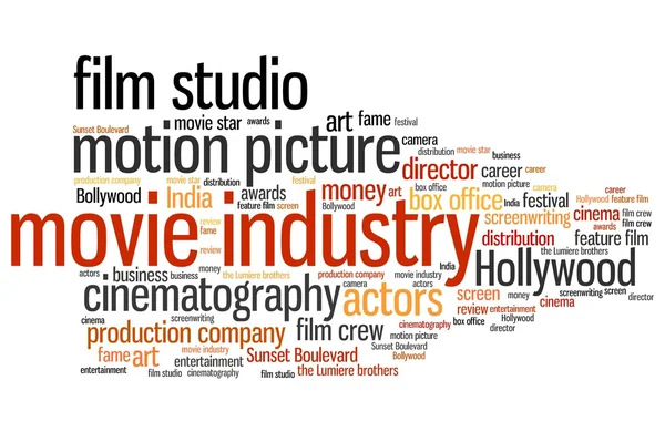 Movie industry - word cloud — Stock Photo, Image