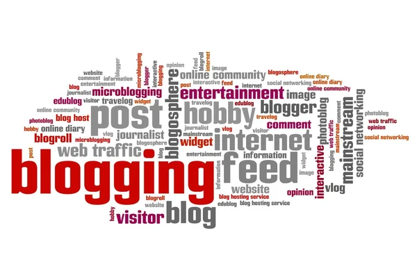 Blogging - word cloud — Stock Photo, Image