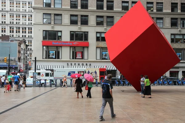 Нью-Йорк Красный куб — стоковое фото