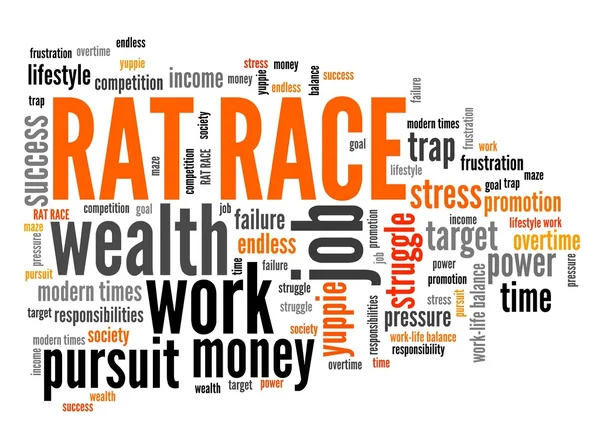 Rat race - word cloud — Stock Photo, Image