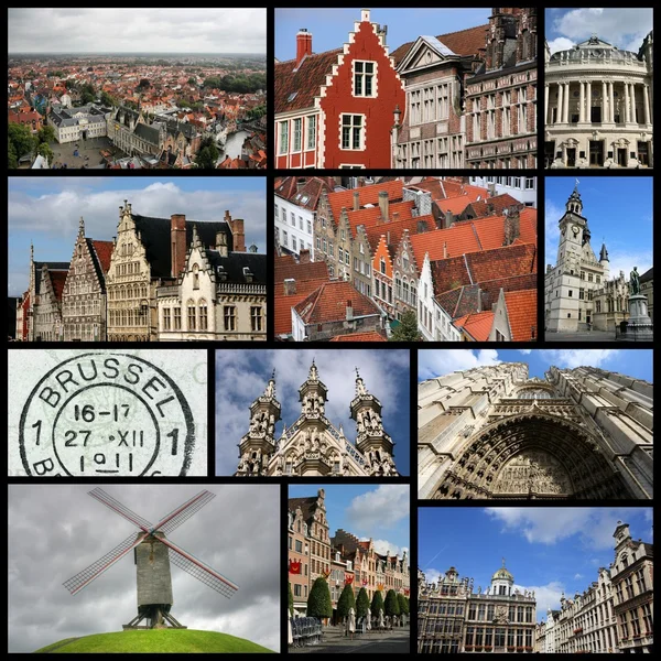 Bélgica collage fotos — Foto de Stock