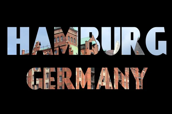 Hamburg - word silhouette — Φωτογραφία Αρχείου