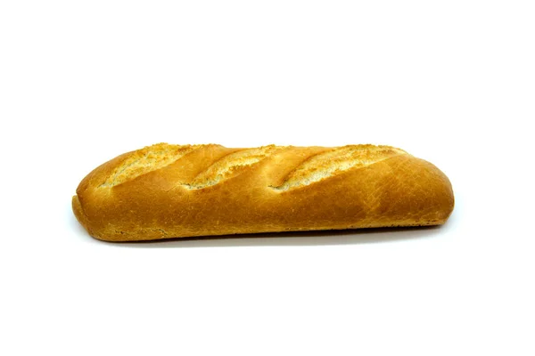 Ein Baguettebrot Mit Weißem Hintergrund Stockfoto