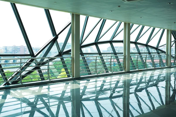 Glass wall corridor backgrounds — Stock Photo, Image