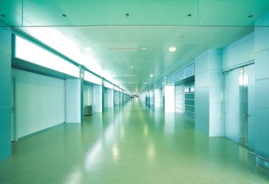 Modern ofis binası iç koridor 