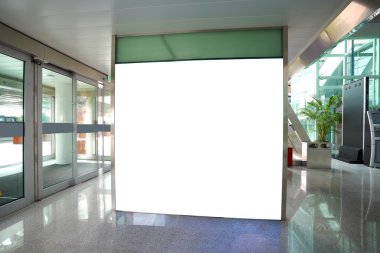 Havaalanı çıkış kapı cam duvar koridor duvar başkalarıyla Lightboxlar