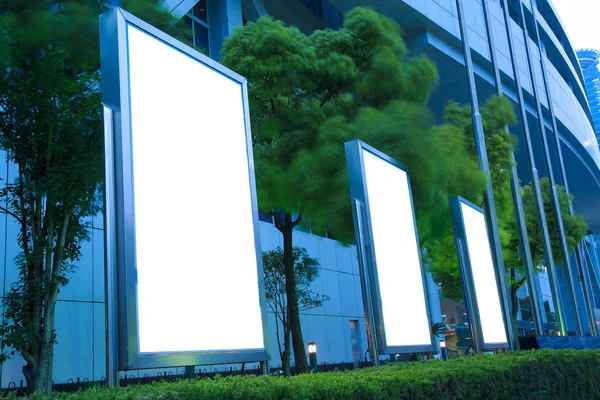 Modern city advertising light  boxes — Stock Photo, Image