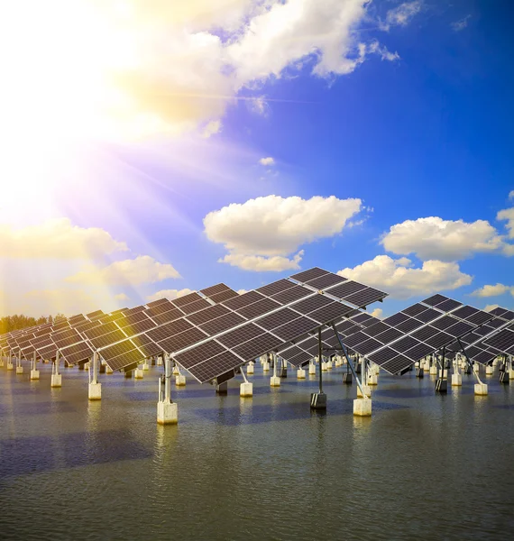 녹색 에너지와 태양 에너지의 지속 가능한 개발 — 스톡 사진
