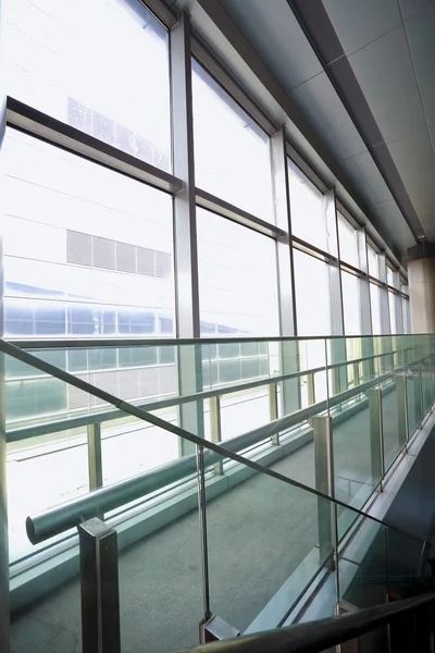 Modern building interior glass windows — Stock Photo, Image