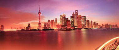 Şafakta Skyline shanghai