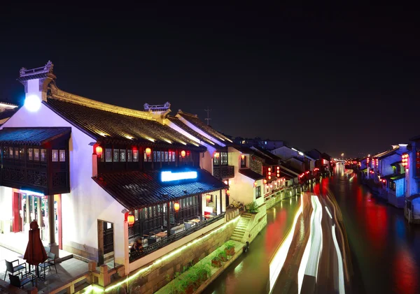 The Grand Canal from Beijing to Hangzhou at night — Stock Photo, Image