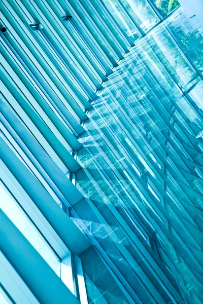 Glass wall corridor backgrounds — Stock Photo, Image