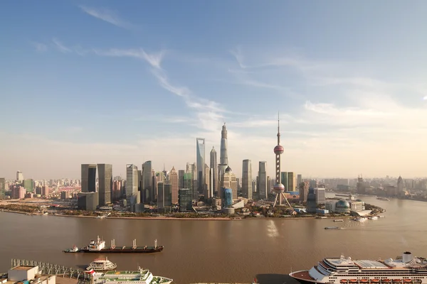 Luchtfotografie shanghai skyline — Stockfoto