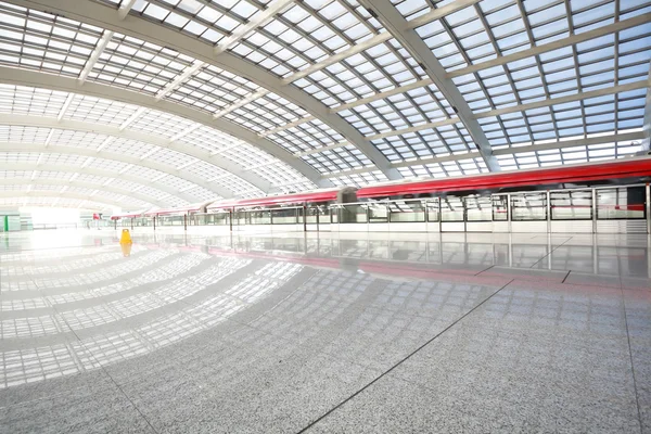 Metro in beijing T3 airport station — Stock Photo, Image