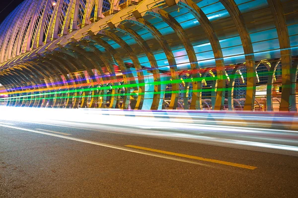 Ciudad carretera ironbridge de escena nocturna — Foto de Stock