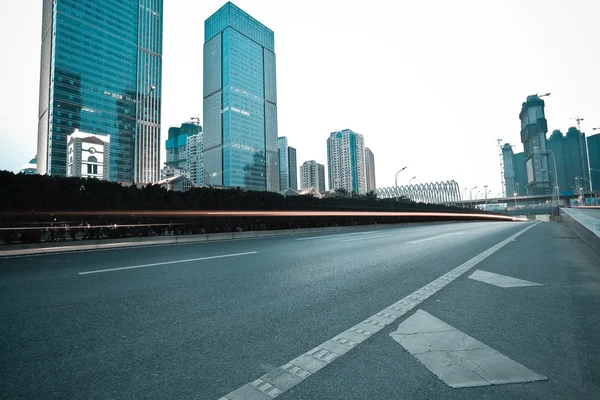 City building street scene and road surface — Stock Photo, Image