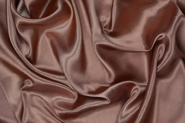 Brown Silk cloth of wavy abstract background — Stock Photo, Image