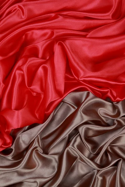 Brown and red Silk cloth of wavy abstract backgrounds — Stock Photo, Image