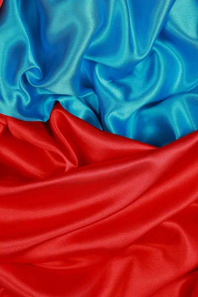 Blue and red Silk cloth of wavy abstract backgrounds — Stock Photo, Image