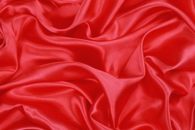 Red Silk cloth of wavy abstract background clipart