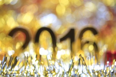 Altın 2016 3d simgesi defocused