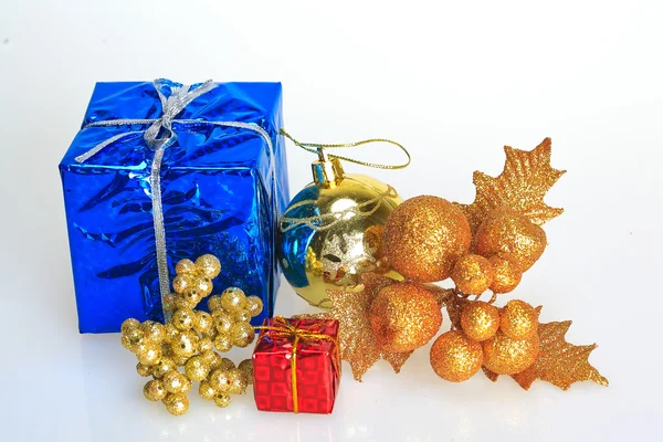 Blue christmas balls of closeup — Stock Photo, Image