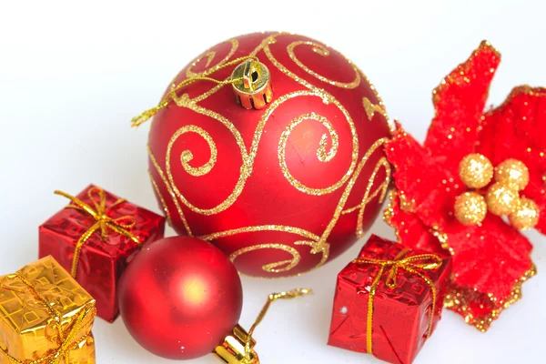 Blue christmas balls of closeup — Stock Photo, Image