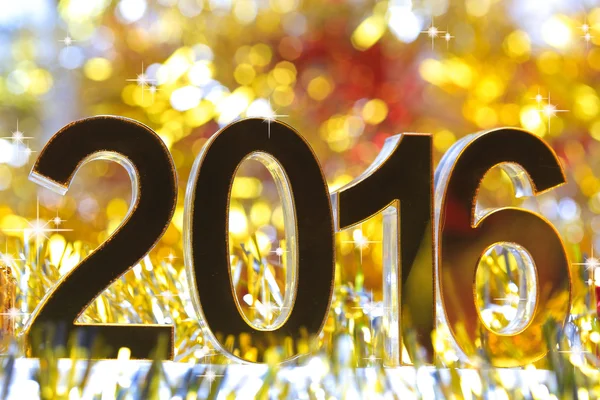 Golden 2016 3d digital icon — Stock Photo, Image