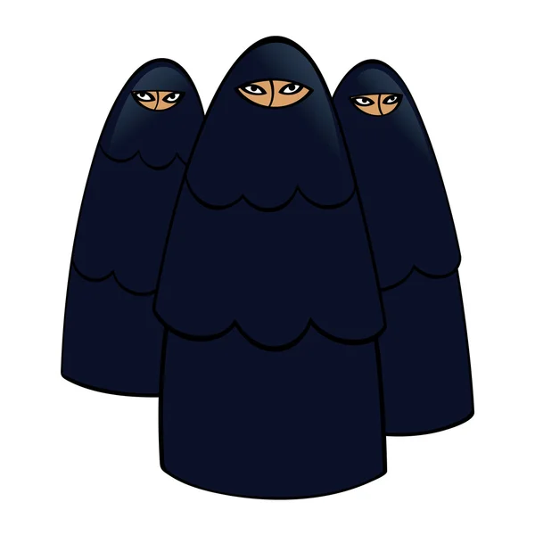Müslüman kadınların grup — Stok Vektör