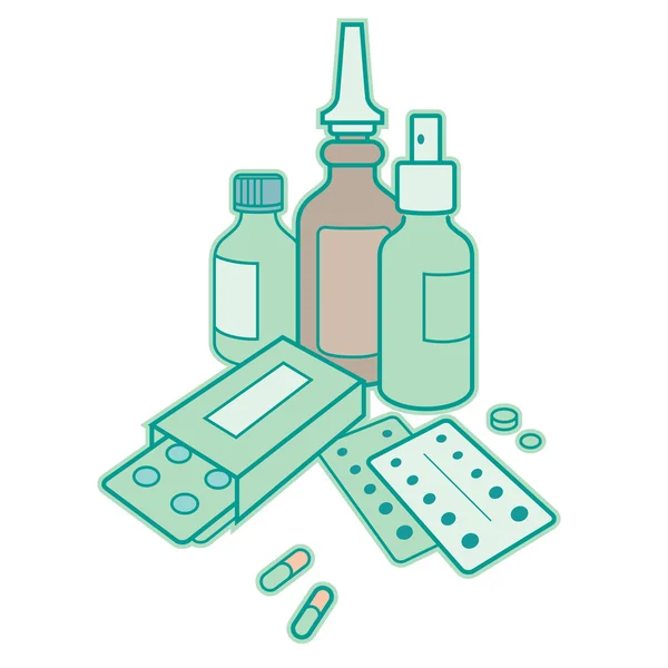 Médicaments et pilules — Image vectorielle