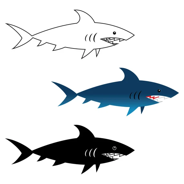 Velký bílý žralok — Stockový vektor