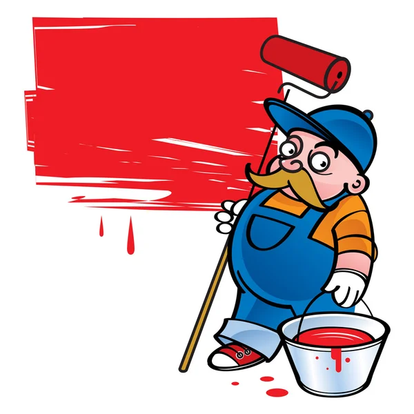 Funny cartoon painter — Stock Vector © shockfactor.de #11936588
