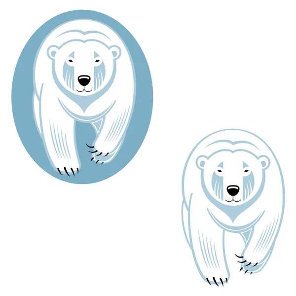 White polar bears — Stock Vector