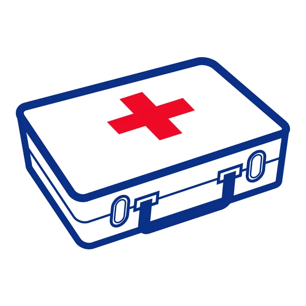 Medical kit with cross — Stock Vector