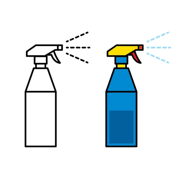 Icono de botella de spray de plástico — Vector de stock