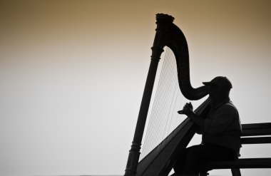  Müzisyen Arpçı siluet